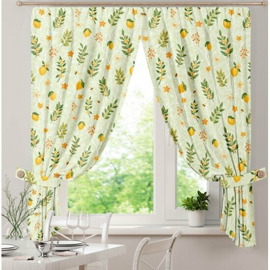 фото Комплект штор самойловский текстиль 144х180, Лимонный сад
