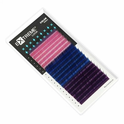 Ресницы Extreme Look Light Purple/Blue/Violet D 0,10 12 мм