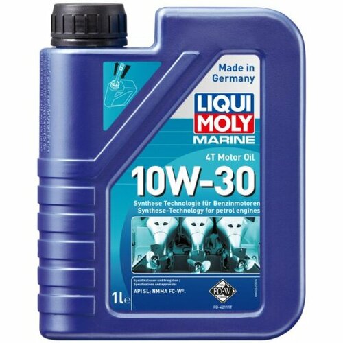 Моторное масло Liqui Moly для водной техники Marine 4T Motor Oil 10W-30 1 л моторное масло motul 7100 4t 10w 40 4 л 104092