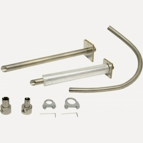 Изображение товара Система отвода выхлопных газов генератора Elitech адаптер ф22\28мм труба-1.2м для стен до 650мм