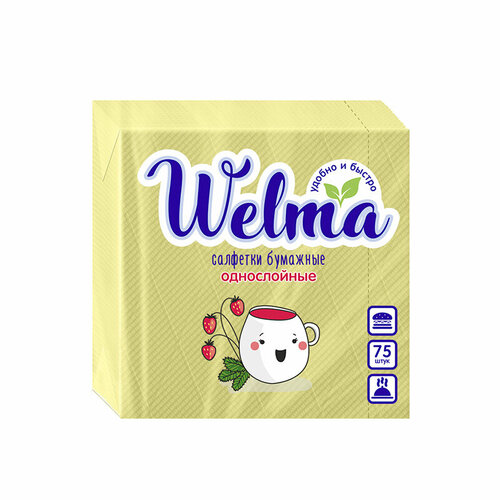 Салфетки Бумфа Welma 1сл 33х34 см 75 шт
