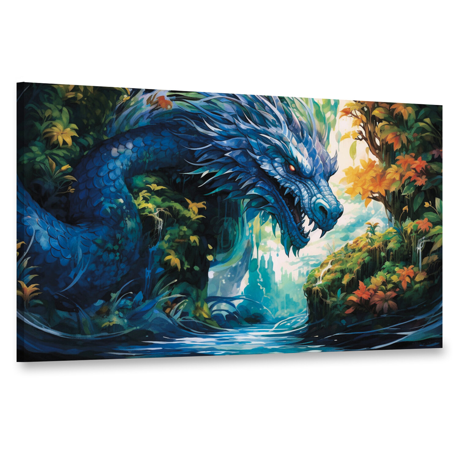 Интерьерная картина 100х60 "Восхождение дракона"