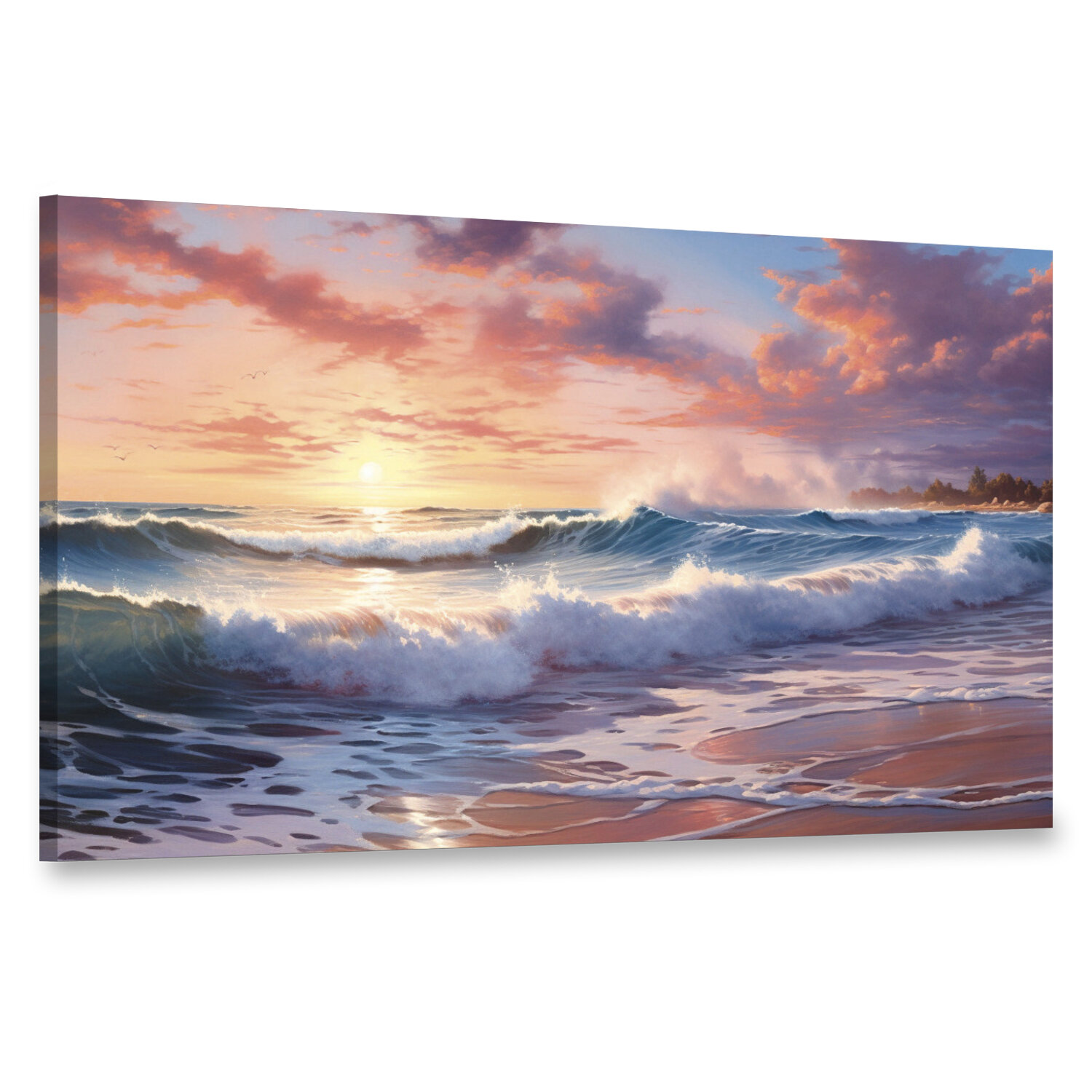 Интерьерная картина 100х60 "Море закат"