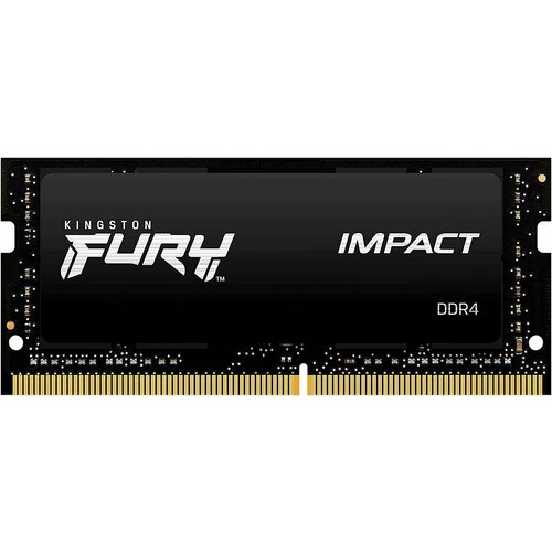 Оперативная память для ноутбука Kingston FURY Impact SO-DIMM 8Gb DDR4 2666 MHz KF426S15IB/8 оперативная память для ноутбука kingston kvr26s19s8 16 so dimm 16gb ddr4 2666mhz