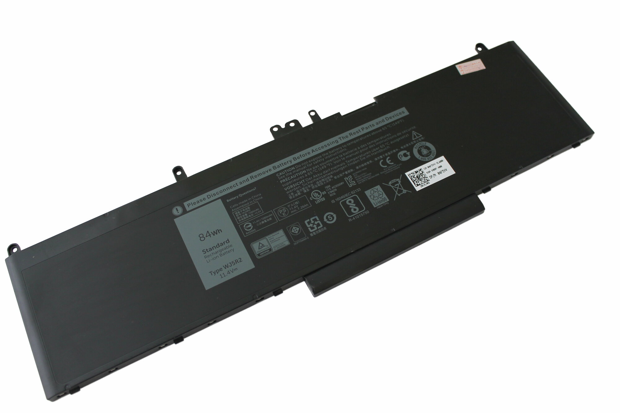Аккумулятор WJ5R2 для ноутбука Dell Latitude e5570 11.4V 7260mAh черный