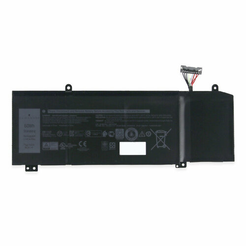 Аккумулятор 1F22N для ноутбука Dell Alienware M15 15.2V 60Wh (3900mAh) черный us keyboard for dell alienware m17 r1 m15 2019 us english black with backlight no frame 0kn4 0d1ui12 948 e8mj new original