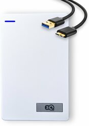 Внешний жесткий диск 500Gb 3Q Portable USB 3.0, Портативный накопитель HDD, белый