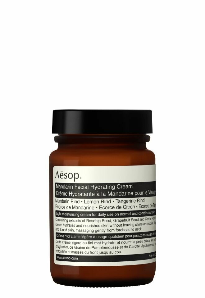 Крем для лица увлажняющий и питательный 120 мл AESOP Mandarin Facial Hydrating Cream себорегулирующий, для нормальной, комбинированной и жирной кожи