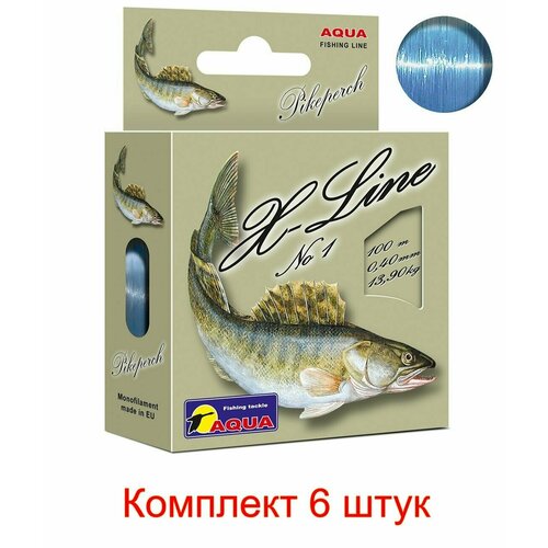 фото Монофильная леска для рыбалки aqua x-line pikeperch (судак) 0,40mm 100m ( 6 штук )