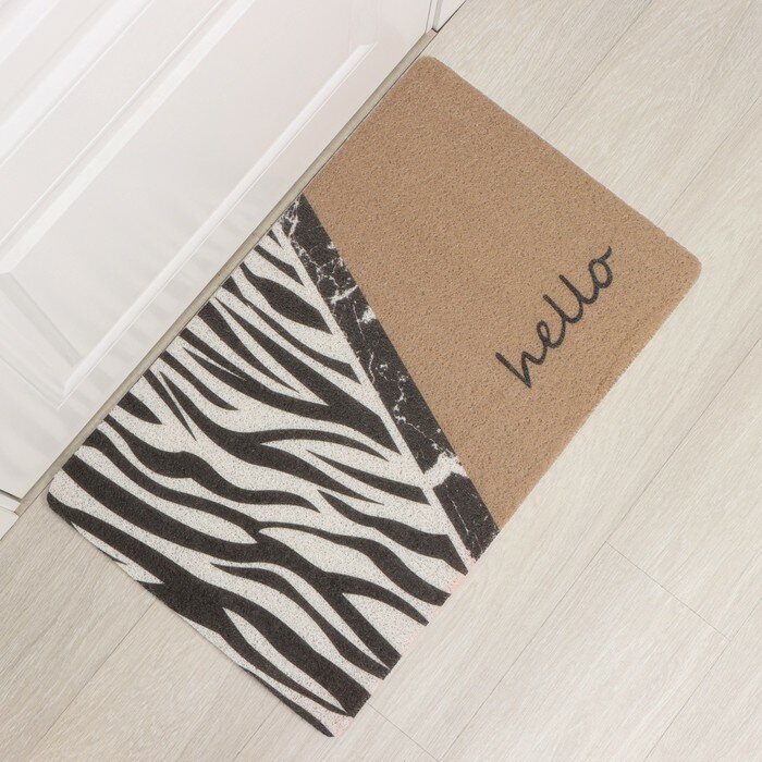 фото Доляна Коврик придверный Доляна «Мэнни», 48×78 см