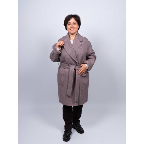 фото Пальто , размер 54, коричневый 365 clothes