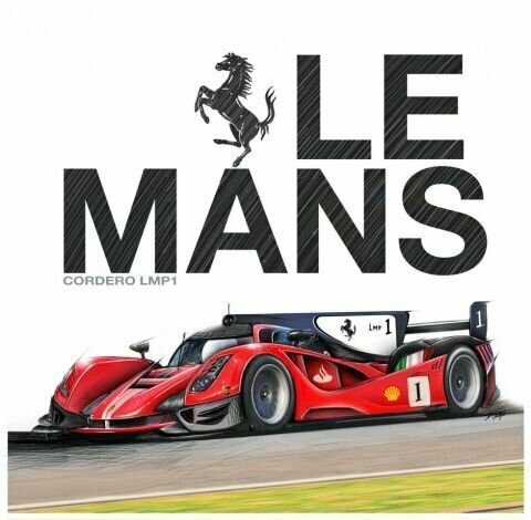 Плакат, постер на бумаге Le Mans Race-Гонка Ле-Ман. Размер 21 х 30 см