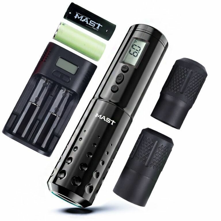 Беспроводная машинка для тату и перманентного макияжа, татуажа MAST Lancer Wireless Stroke 4.2mm Black