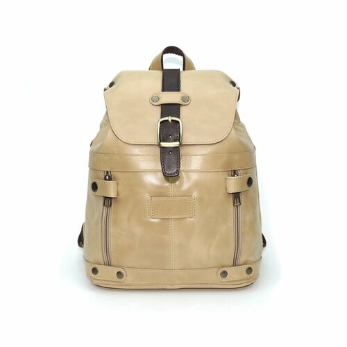 фото Рюкзак торба kalinovskaya, фактура гладкая, бежевый