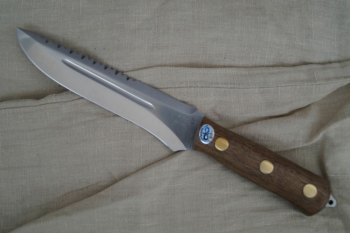 Нож цельнометаллический ирбис АиР, длина лезвия 15.9 см, сталь 95Х18, рукоять орех