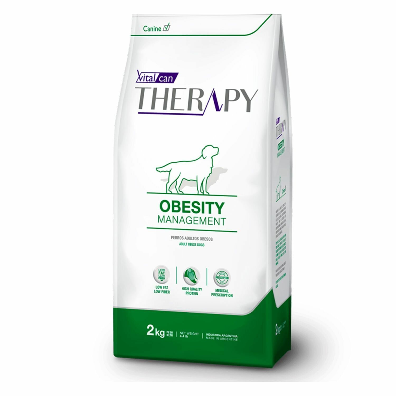 Сухой корм для собак Vitalcan Therapy Canine Obesity Management, для снижения веса, лечебный, 2 кг