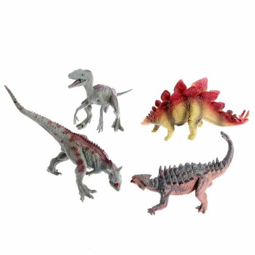 Набор динозавров «Юрский период», 4 фигурки (комплект из 4 шт) набор динозавров юрский период 4 фигурки комплект из 4 шт
