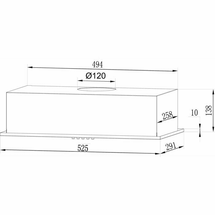 Вытяжка встраиваемая Lex GS BLOC LIGHT 600 BLACK - фотография № 2