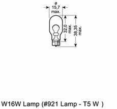 Лампа доп. освещ. ORIGINAL LINE 12V W16W 16W W2.1x для AUDI Q2 2.0 TDI OSRAM 921