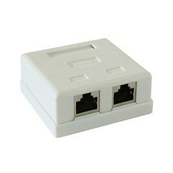 Gembird Монтажное оборудование NAS214 Розетка RJ-45 кат. STP 5e внешняя экранированная 2 порта, 110&Krone