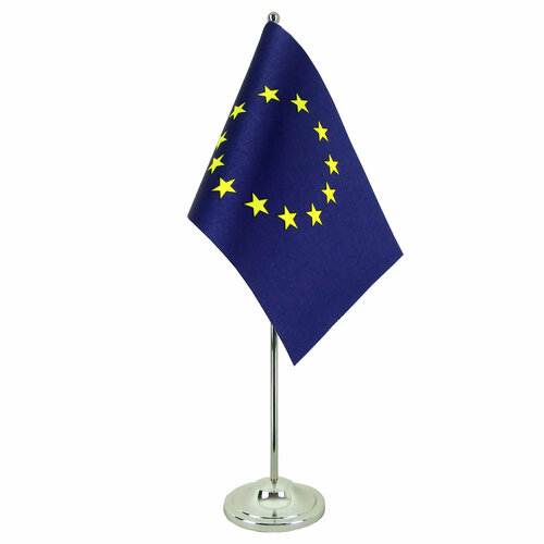 Настольный флажок Европейского союза (ЕС) 15х22 см португалия 2004г шестые прямые выборы в европарламент расширение европейского союза ес марка 2