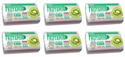 Tolk+ Туалетное мыло Frutamin, Киви, 90 гр, 6 шт /