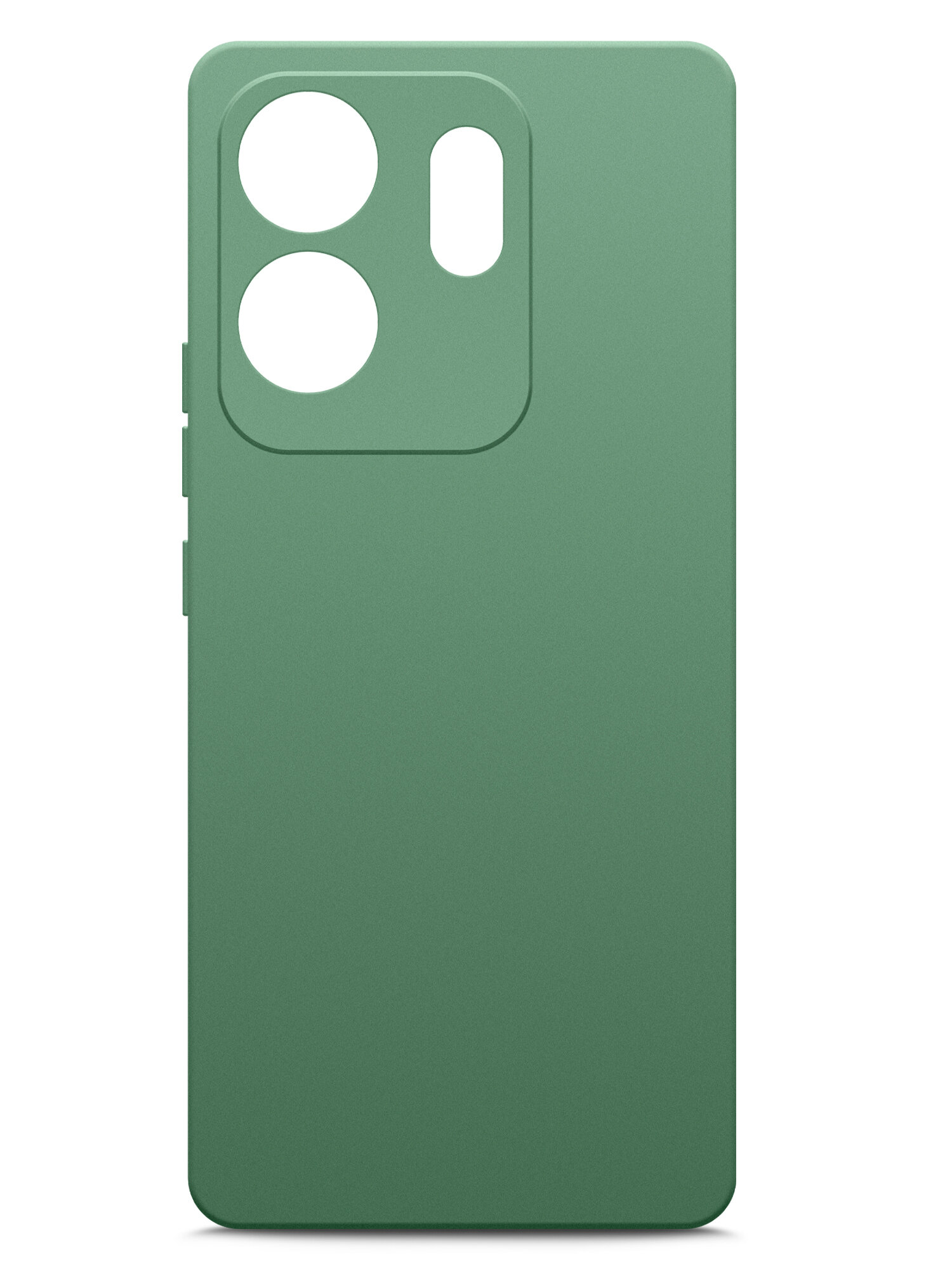 Чехол на Infinix Zero 30 4G (Инфиникс Зеро 30 4г) зеленый опал матовый силиконовый с защитой (бортиком) вокруг камер, Miuko