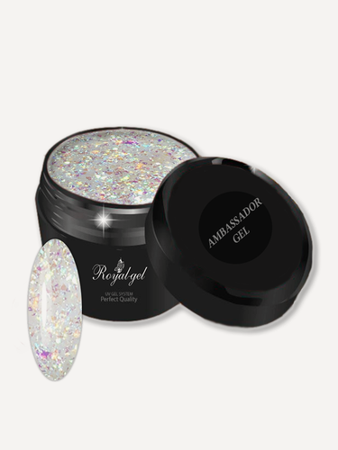 Изображение товара Гель Royal-gel "AMBASSADOR" с хлопьями хамелеон 5 мл.