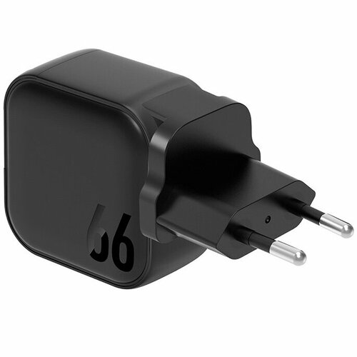 Зарядное устройство EnergEA Travelite Gan66 2USB-C/ 1USB-A PD/PPS/QC3.0 66W, черный сетевое зарядное устройство energea widisc 75 черный