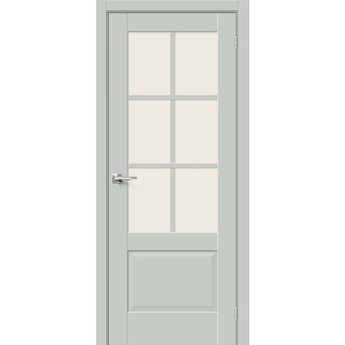 Межкомнатная дверь Браво Прима-13.0.1 Grey Matt/Magic Fog, Со стеклом / 700x2000 / Полотно