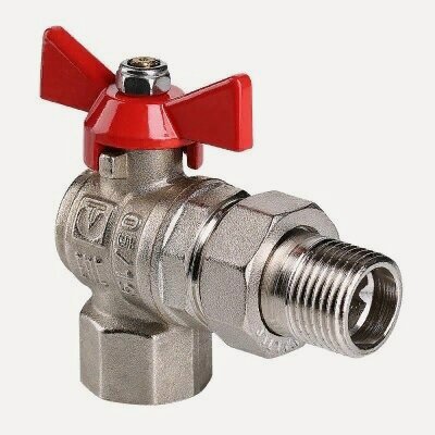 Изображение товара Кран вода VALTEC BASE угловой с полусгоном 1/2 вн.-нар. VT.228. N.04