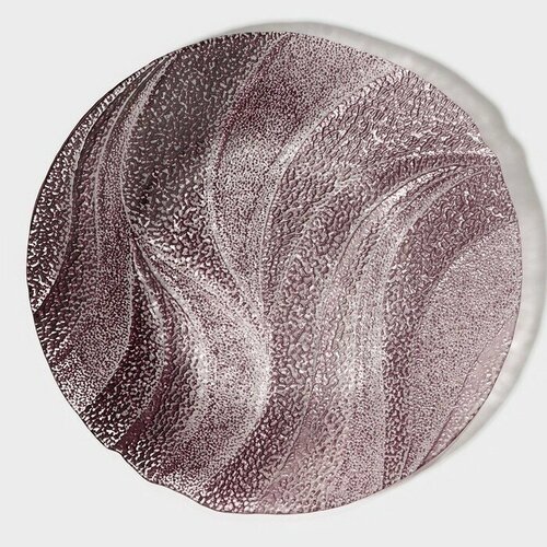 Тарелка стеклянная обеденная Драхна d285 см цвет бордовый 848₽