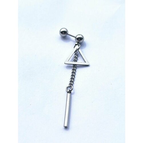 Серьги клипсы iGEEK, пластик, размер 60 мм, бесцветный