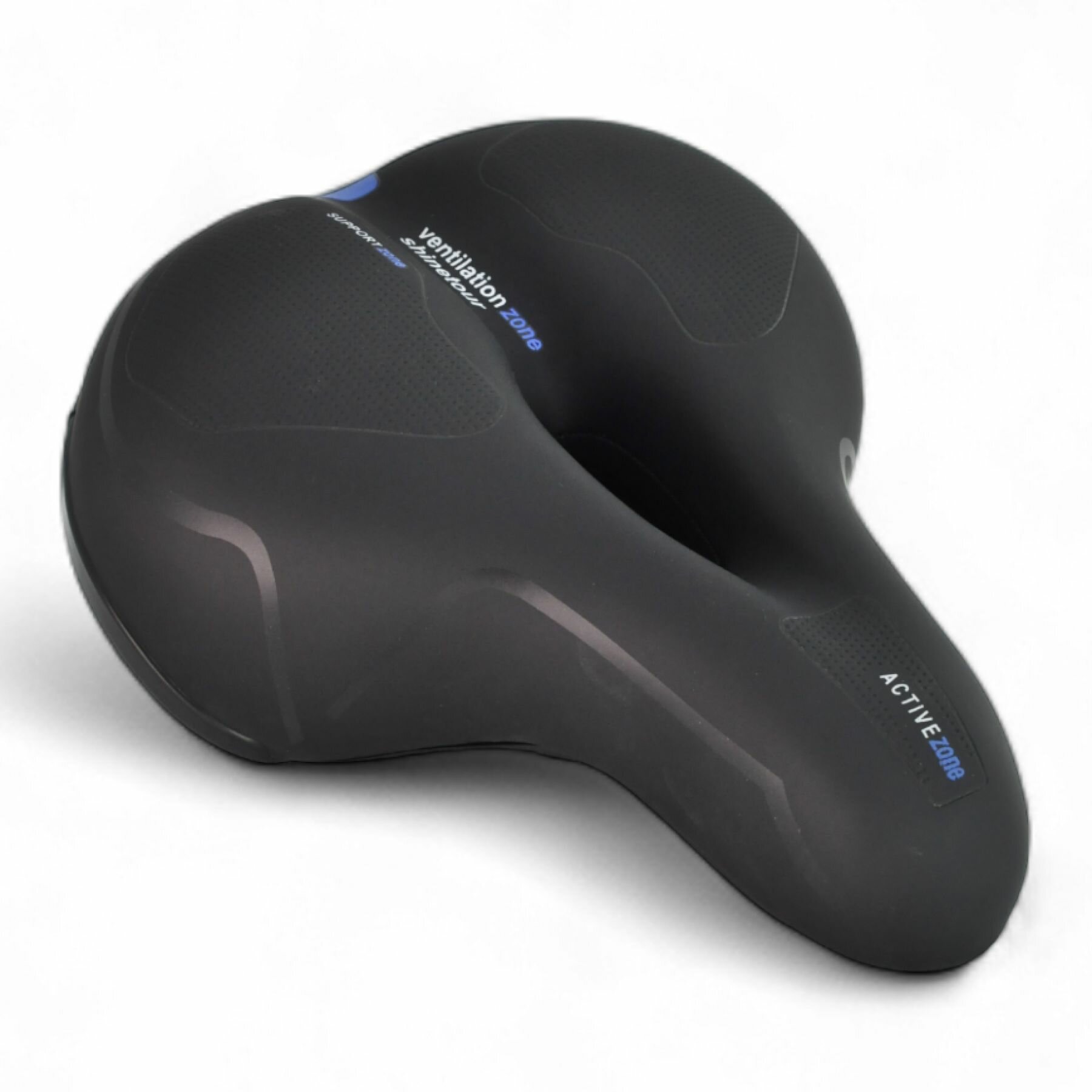 фото Комфортное гелевое седло для велосипеда и велотренажера широкое 20х24.5см/ Анатомическое, аммортизирующее