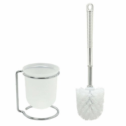 Ерш для унитаза LAIMA на металлической подставке пластиковый хромовый 607426 упаковка 2 шт 1214₽