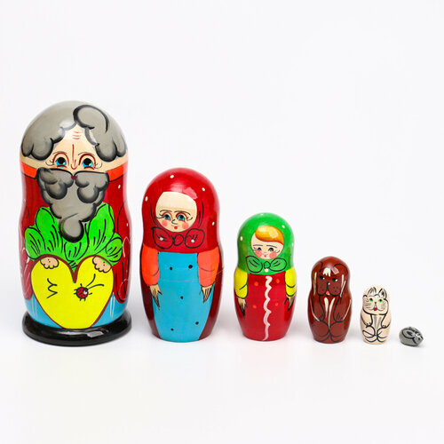 Матрёшка-сказка «Репка», 5 в 1 rntoys матрёшка сказка репка 5 в 1