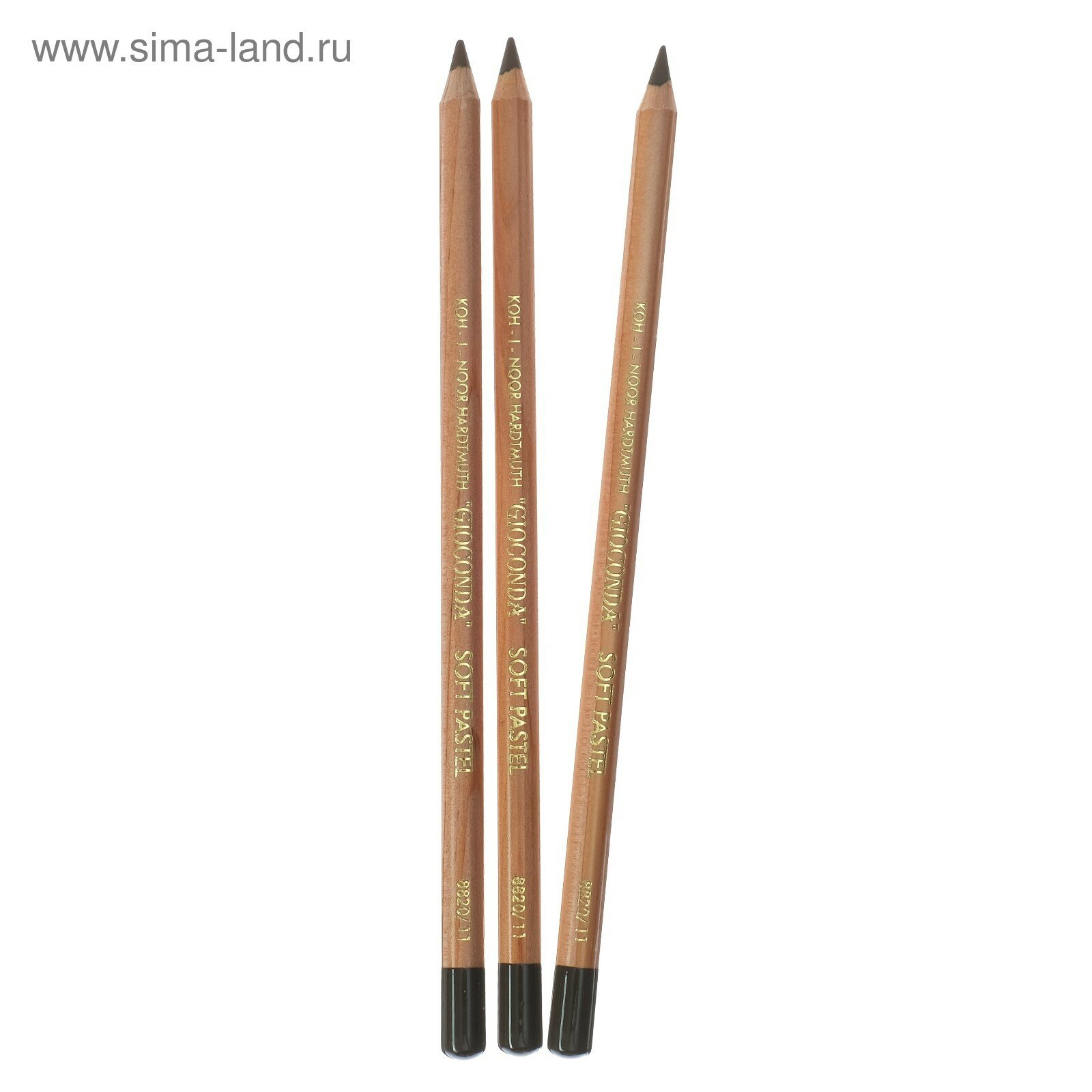 Набор 3 штуки пастель сухая в карандаше Soft Koh-I-Noor 8820 GIOCONDA, коричневая (3479784)