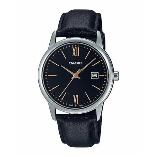 Наручные часы CASIO MTP-V002L-1B3, черный наручные часы casio collection mtp v002l 7b2 коричневый серебряный