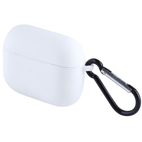 Чехол-накладка TPU для Apple AirPods Pro Вид 2 с карабином Белый