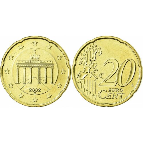 Германия 20 евроцентов, 2002-2007 UNC