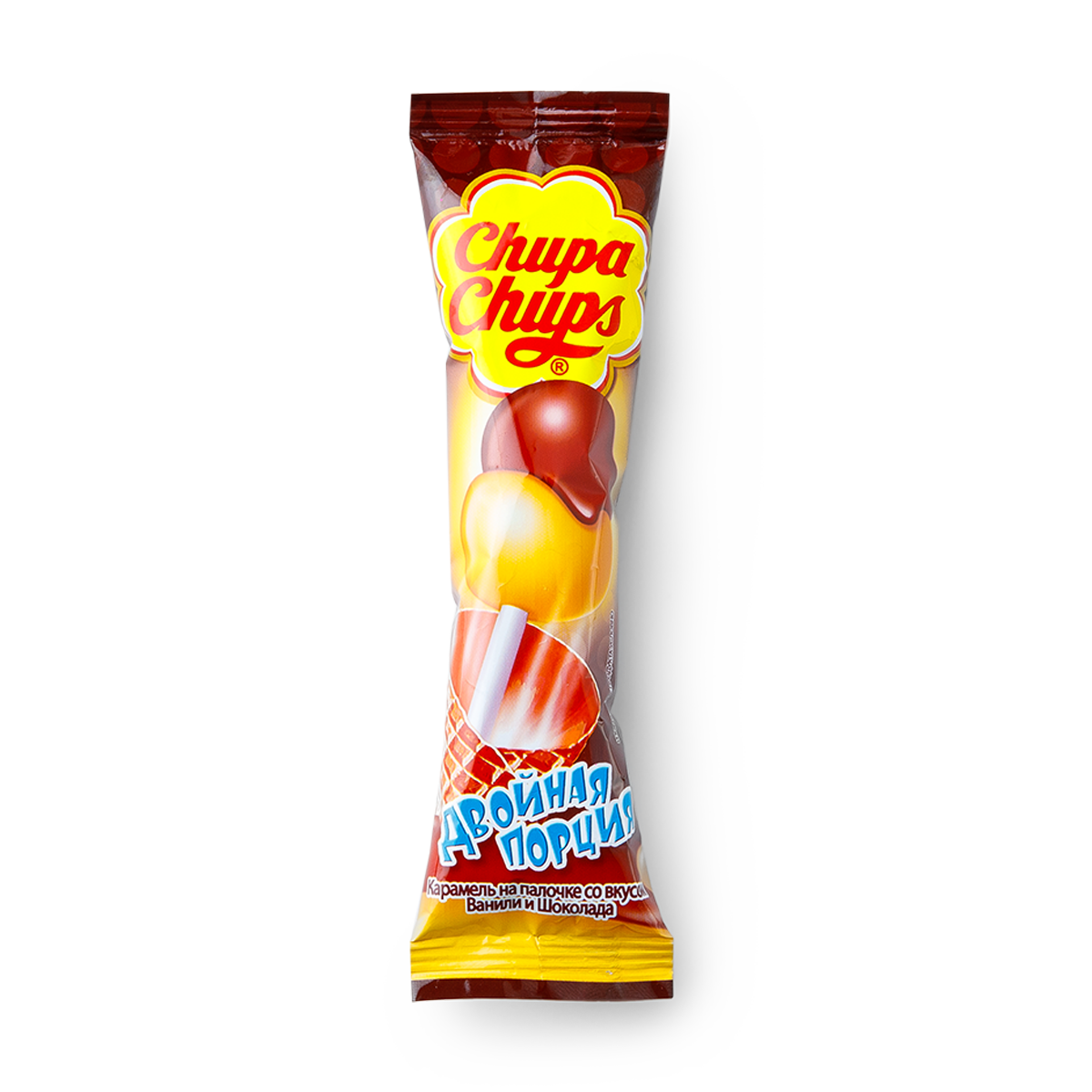 Леденец на палочке Chupa Chups "Двойная порция" ассорти, 16,8 г
