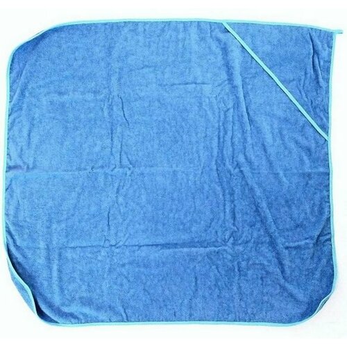 Полотенце уголок махровый 100*110 см голубой