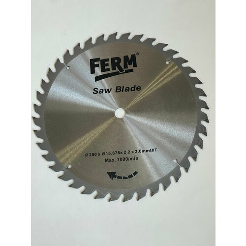 Диск пильный ТСТ 250 x 15875 x 22 х 30 мм 40T Max7000min FERM 900₽
