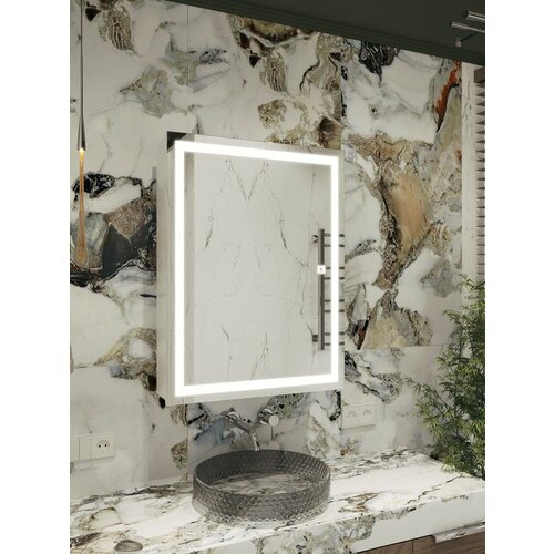 Зеркало-шкаф с LED-подсветкой 60х80 см 12000₽