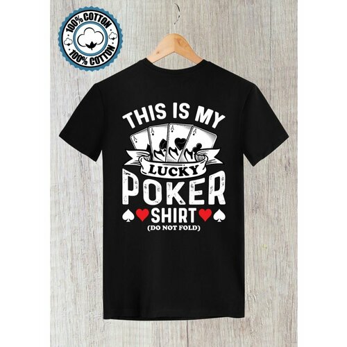 Футболка кы покер туз poker shirt, размер 4XS, черный покер poker 663376 4xs белый