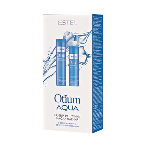 ESTEL Набор Otium Aqua (Шампунь 250мл + Бальзам 200мл) estel professional бессульфатный otium aqua косметический набор для увлажнения волос шампунь 250 мл бальзам 200 мл