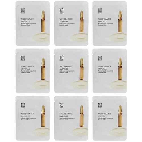Seiyo Маска косметическая Ампульная c никотинамидом, выравнивает тон кожи, 25 гр, 9 шт