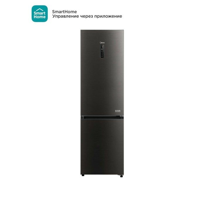 Холодильник Midea MDRB521MIE28OD, двухкамерный, класс А++, 402 л, No Frost, серый