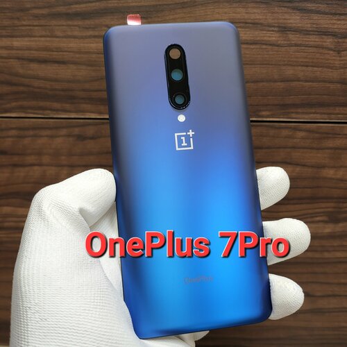 Крышка для OnePlus 7 Pro Премиум качество (заднее стекло) цвет: Синий крышка для oneplus 7 pro оригинальная заднее стекло цвет чёрный