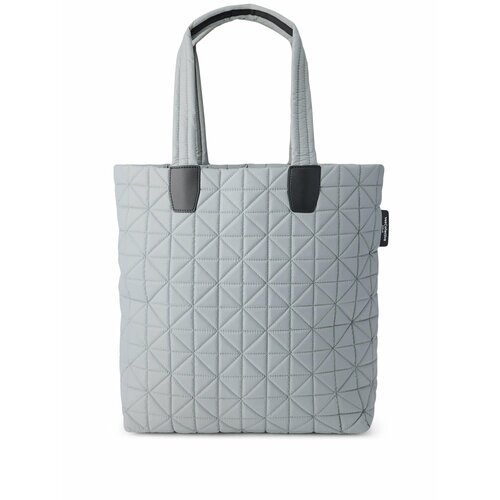 Сумка тоут VeeCollective, фактура стеганая, серый